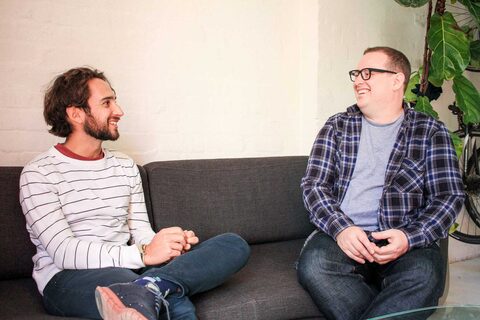 Matt and Alvaro in earlier days of Code for Australia