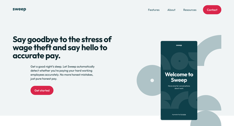 Sweep homepage