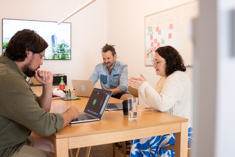 Workshop in progress at Portable office