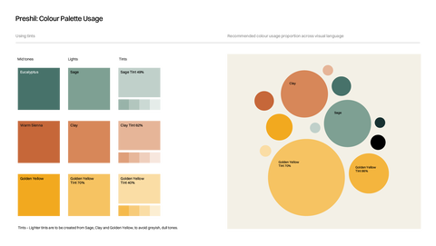 Preshil brand colour usage