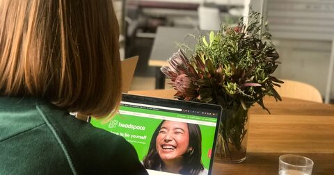 looking at the headspace website page