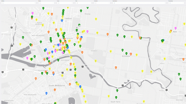 Monitoring tram and route uptime