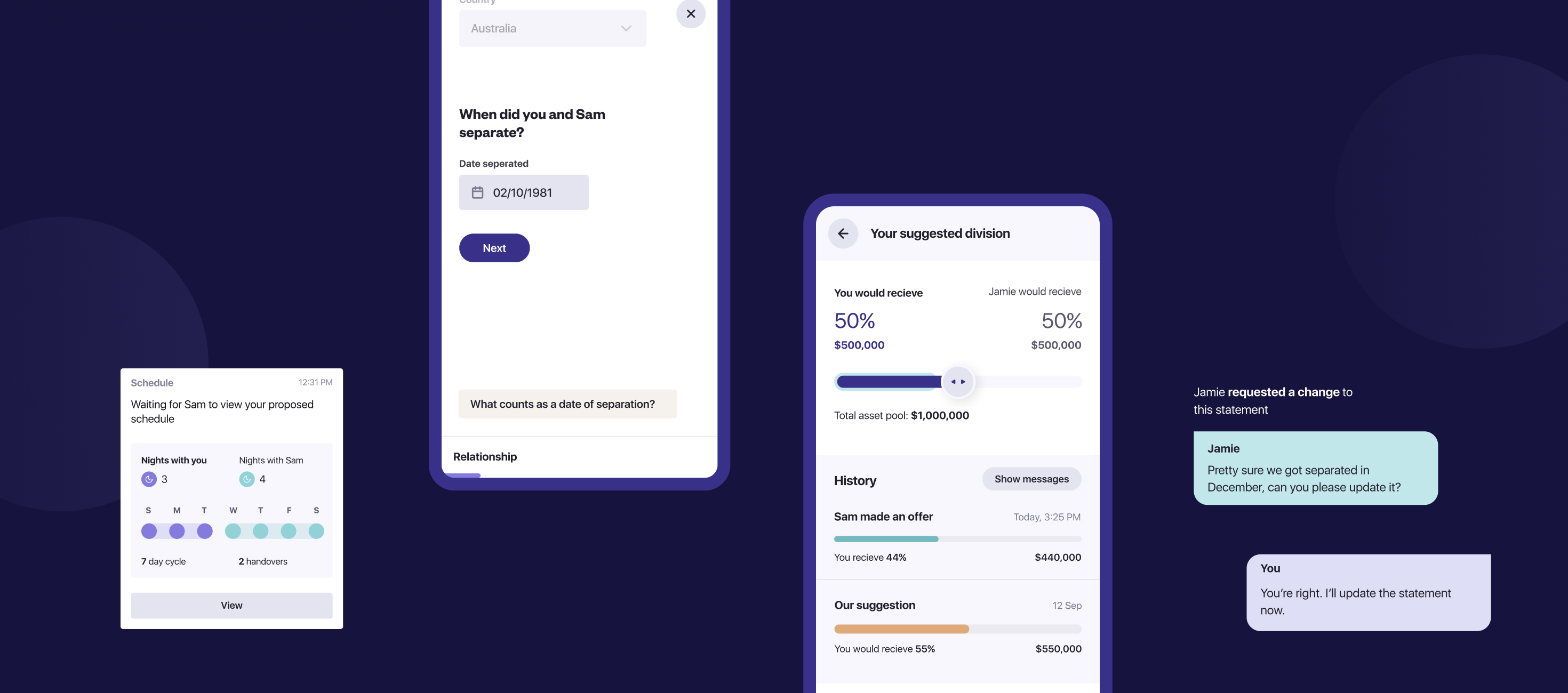 Portable: Designing and developing a digital solution for separating couples